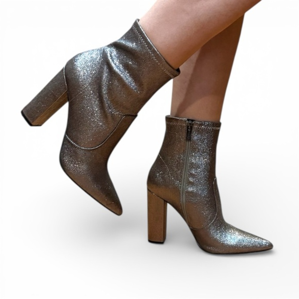 Jessica Simpson Ankle Boots Women Silver Metallic Size 9M NWT